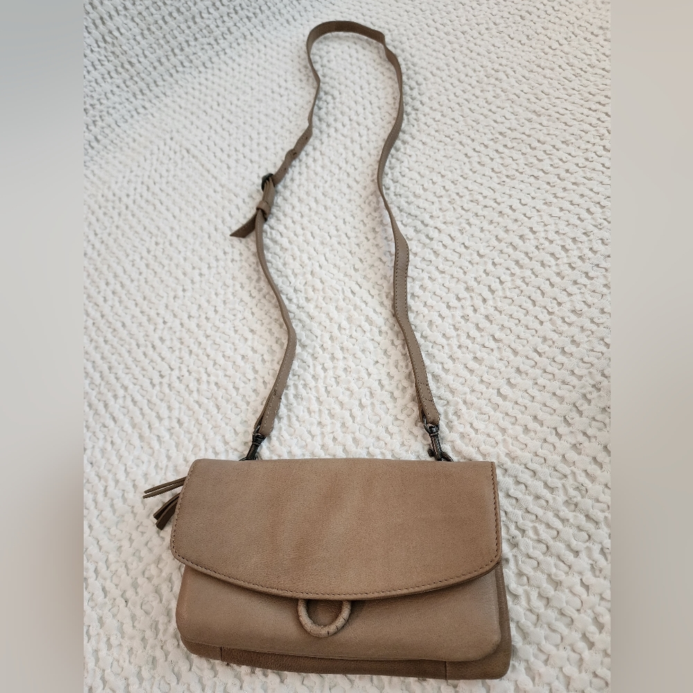 Lucky Brand Leather Crossbody with built-in wallet